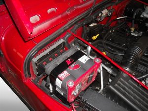 Jeep Wrangler Battery Tray - Rugged Ridge - Dual - Black - `97-`06